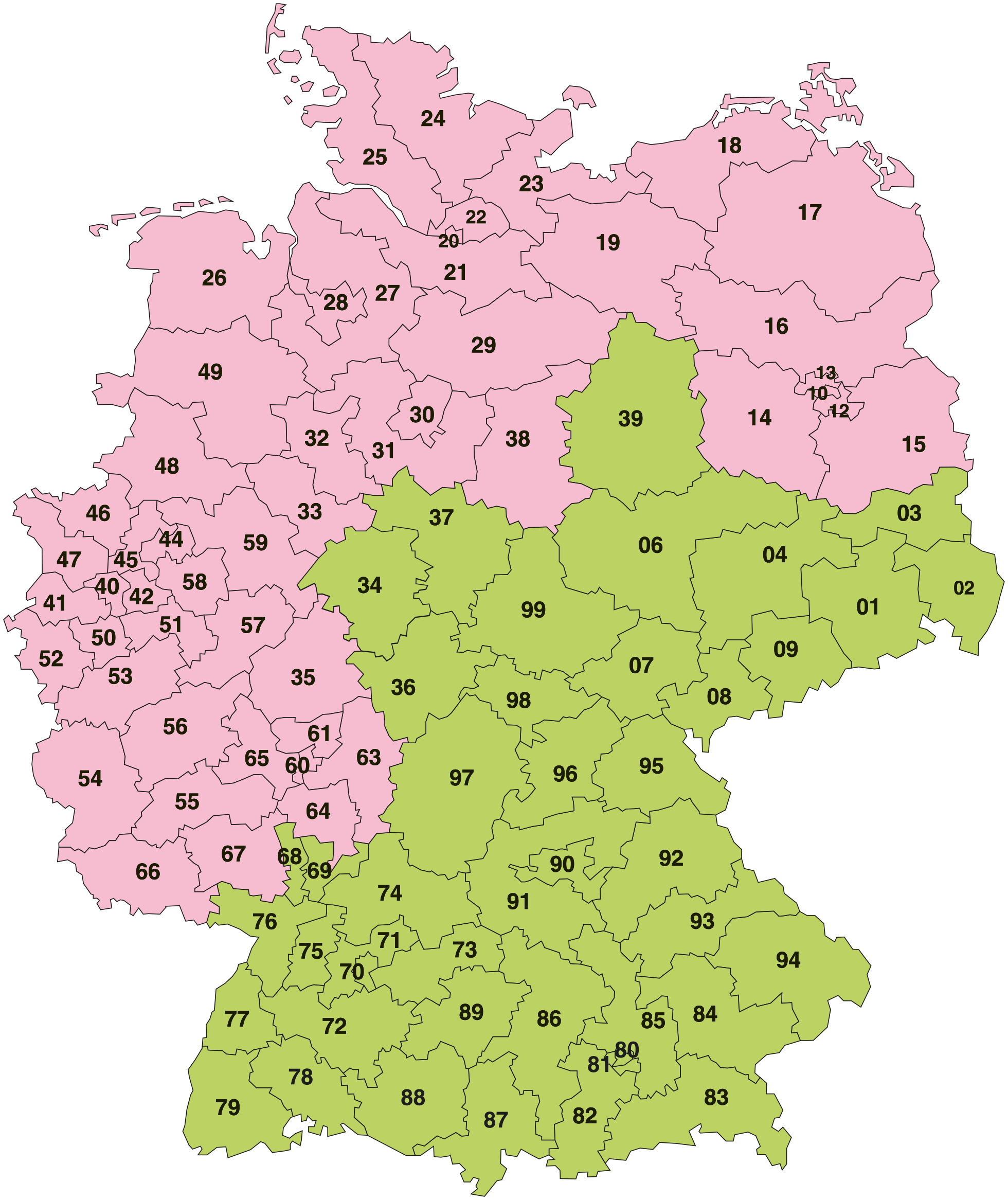 Gebietskarte Deutschland