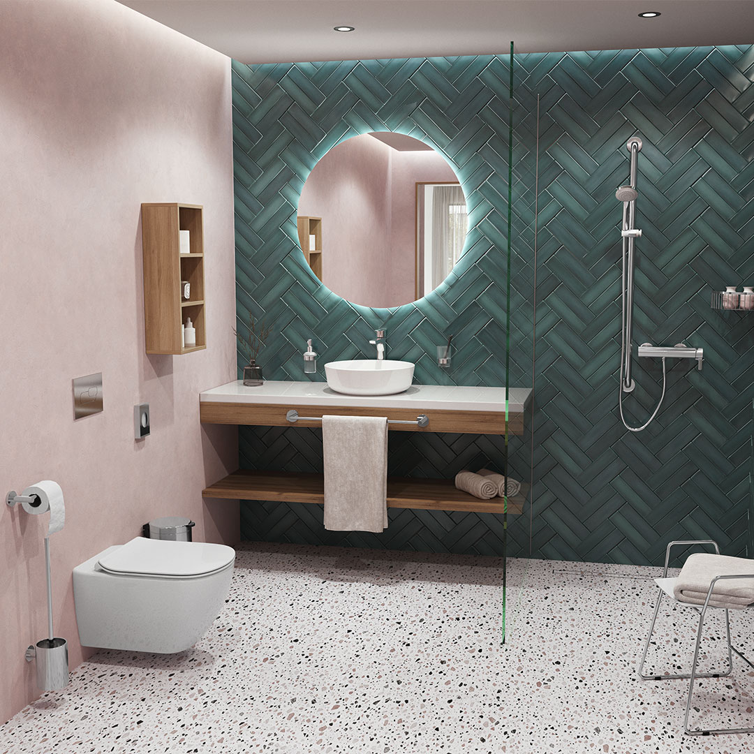 Hochglanzpolierte Edelstahl-Badezimmeraccessoires