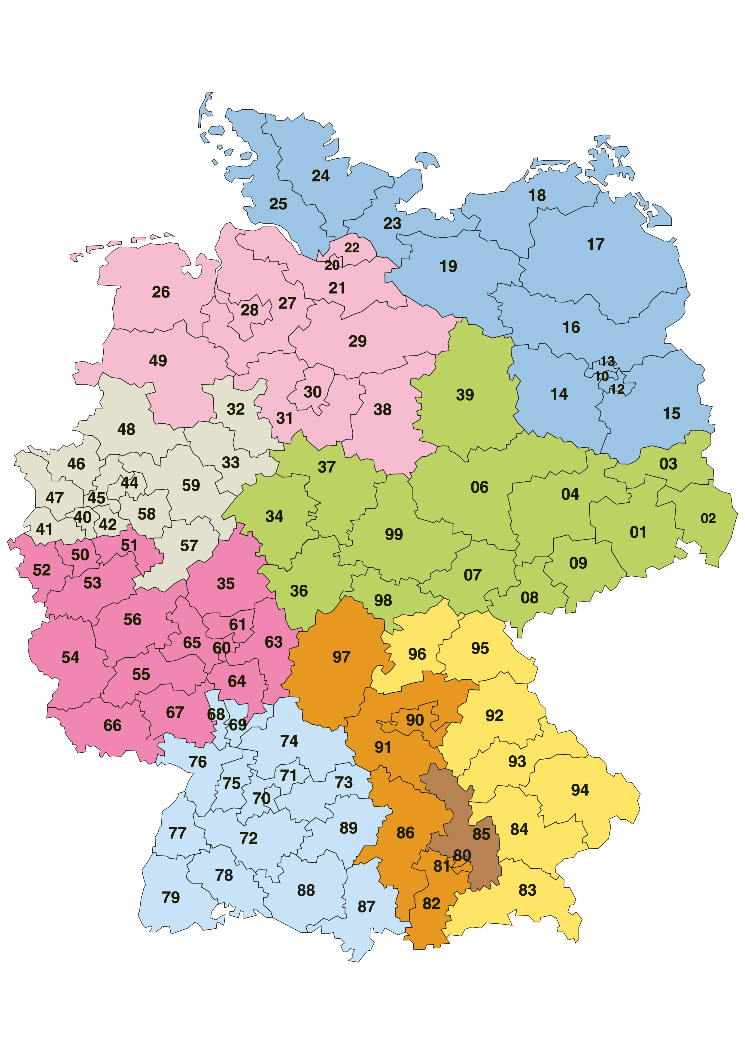 Gebietskarte Deutschland